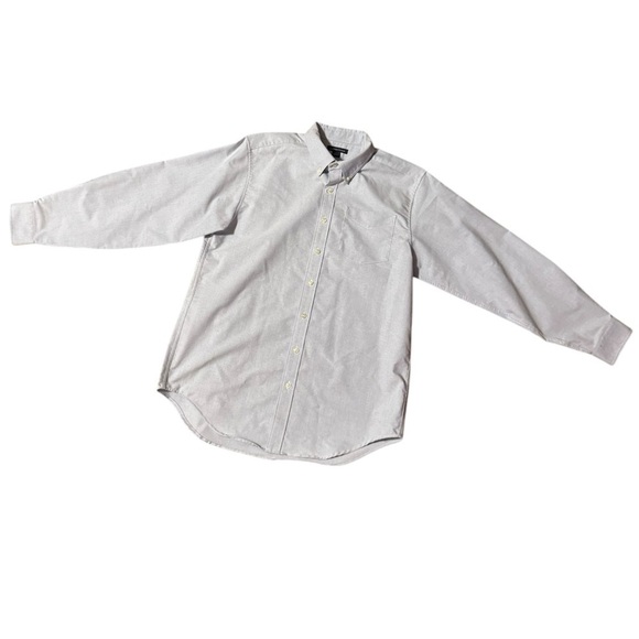 Lands' End Men's Button Dress Shirt Size 20 Gray Speckled Preppy Classic Career - Picture 1 of 11
